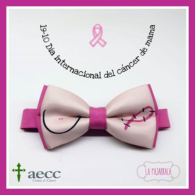 El cáncer de mama no es solo un lazo rosa, por eso desde La Pajarraca lanzamos esta pajarita para ayudar a la investigación de esta enfermedad donando el 50% del beneficio a la AECC - Pajaritas Personalizadas La Pajarraca